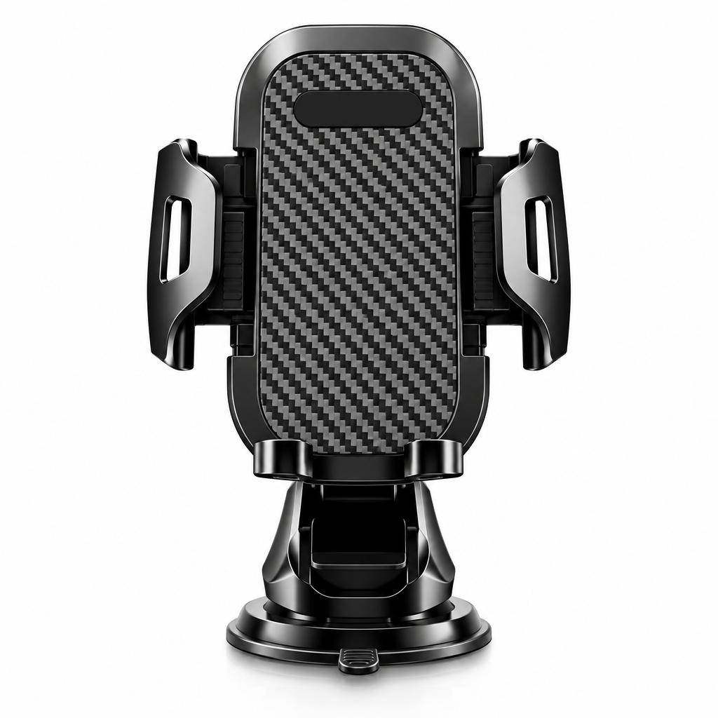 Carbon Fiber Car Phone Holder Front View
