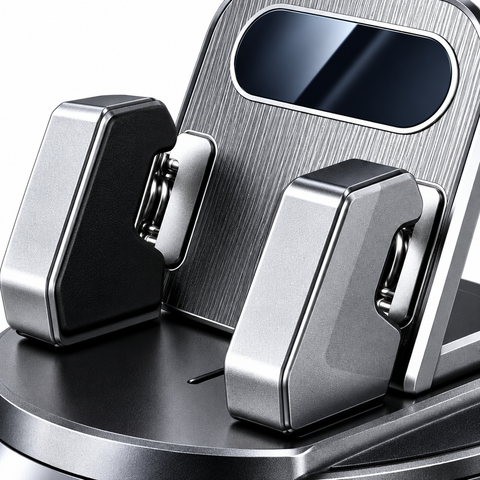 Dashboard Car Phone Holder Metal Texture Detail