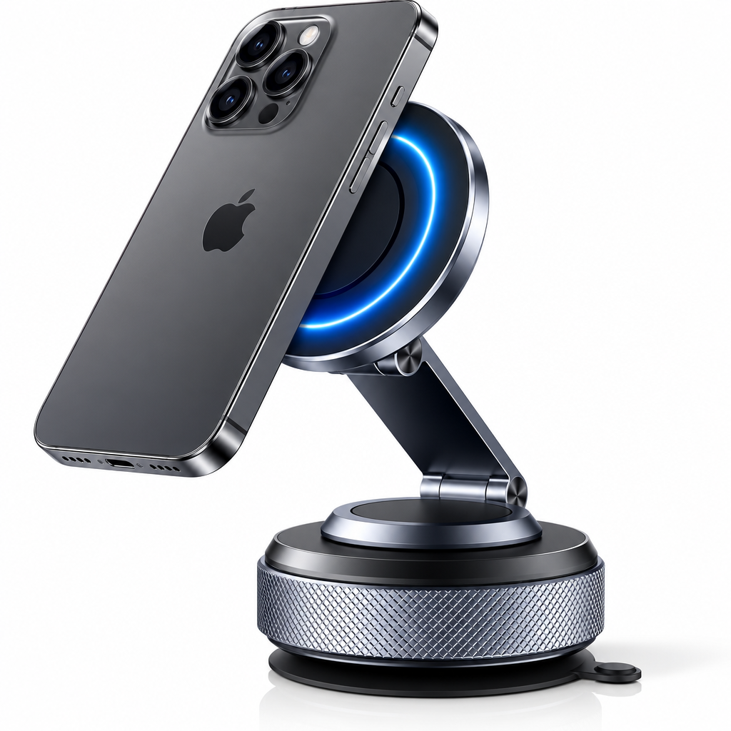 Magnetic Car Phone Holder With iPhone