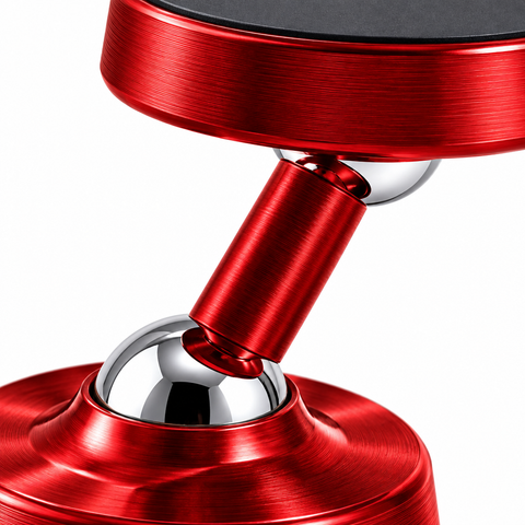 Red Magnetic Phone Holder Metal Texture Detail
